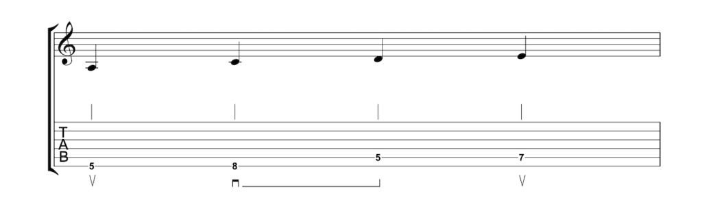 Economy Picking Pentatonic Minor Example 3